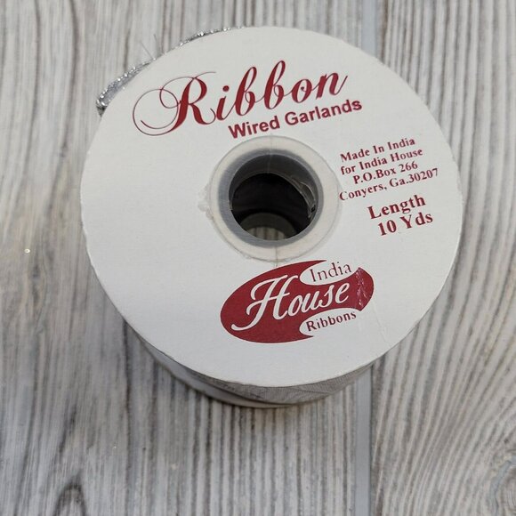 3 Rolls Silver Wired Ribbon 10 Yds Wedding Wreath Bow Crafts 30 Yds Total 2 inch - Picture 5 of 5